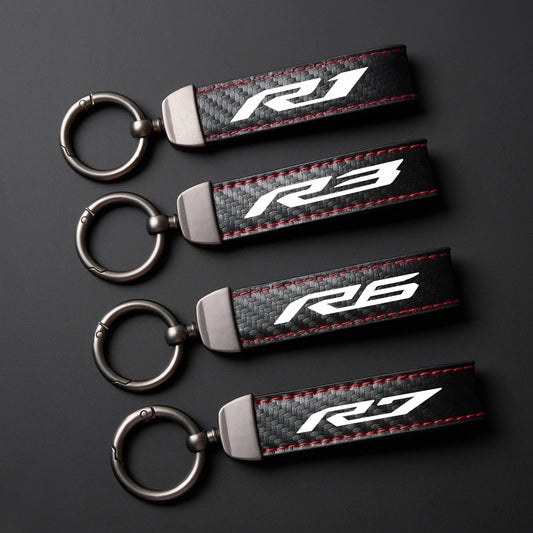 Yamaha YZF-R-Series Keychain – Carbon Leather Edition