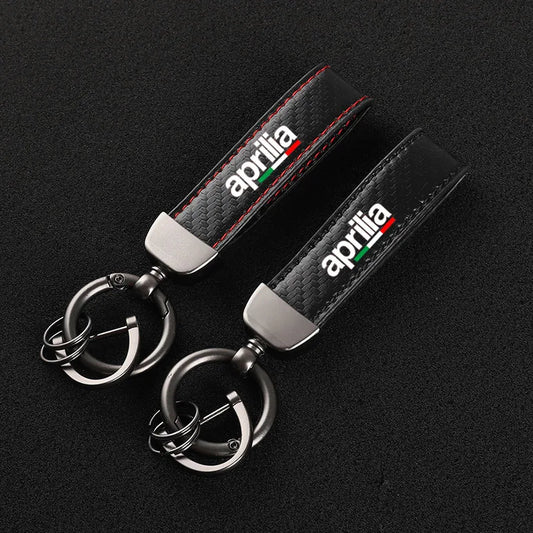 Aprilia Keychain – Carbon Leather Edition