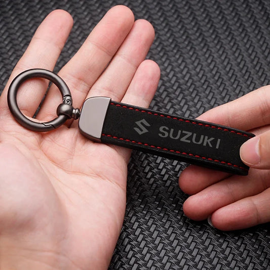 Suzuki Keychain - Suede Leather Edition